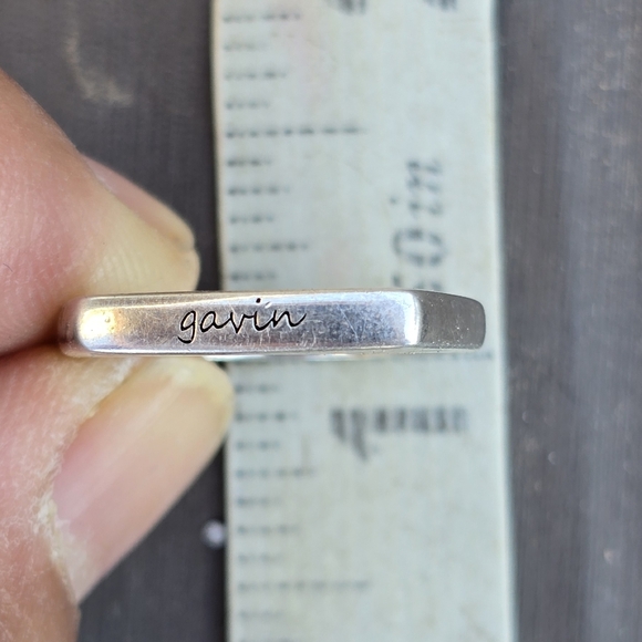 Sterling silver 925 "gavin" script personalized name ring - Picture 6 of 16